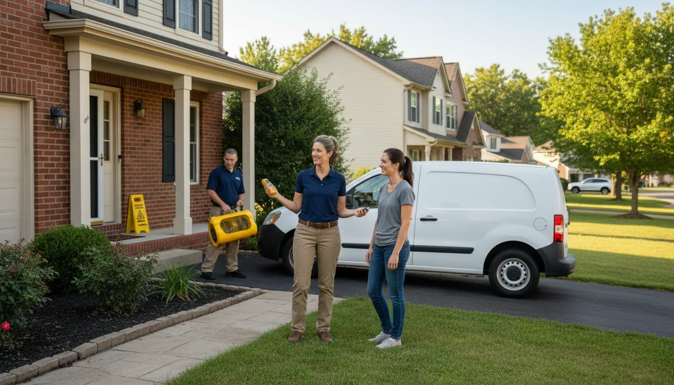 Residential water damage restoration in Orefield, PA